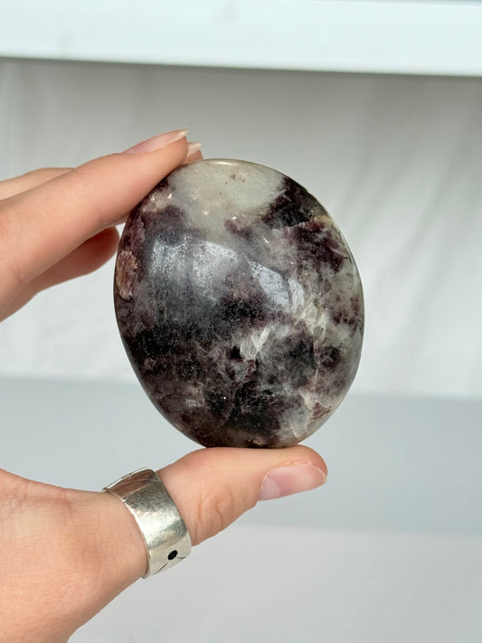 Pink Tourmaline Palm Stone