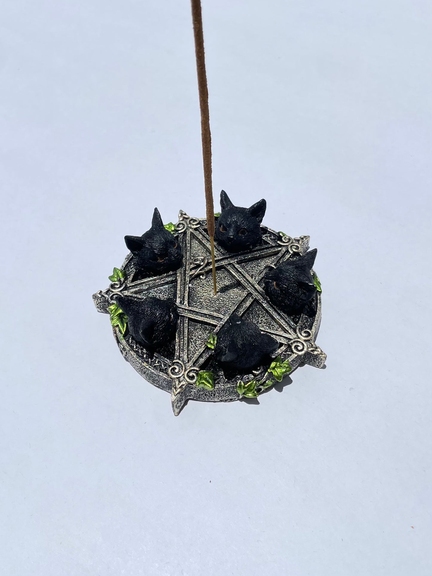 Pentagram Cat Incense Holder
