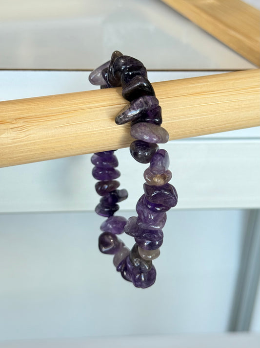 Amethyst Chip Large Bracelet