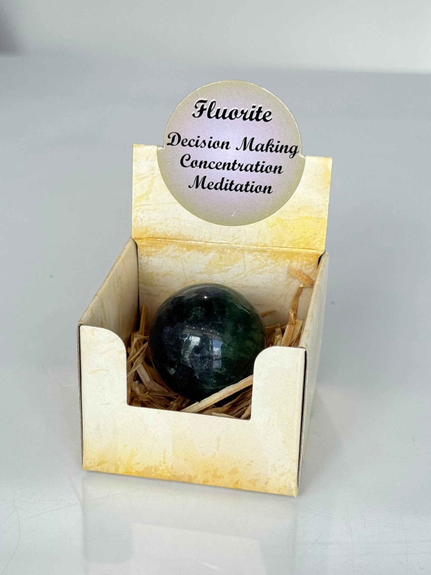 Fluorite Sphere Box / Cajita con Esfera de Fluorita