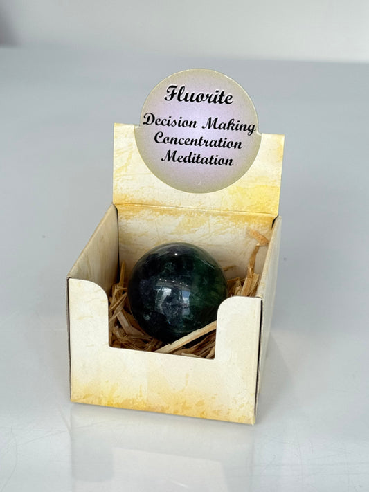 Fluorite Sphere Box / Cajita con Esfera de Fluorita