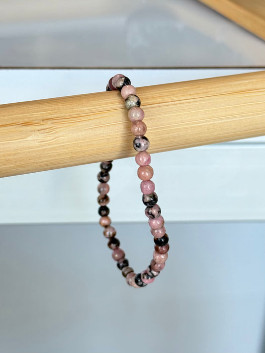 Rhodonite 4mm Bracelet