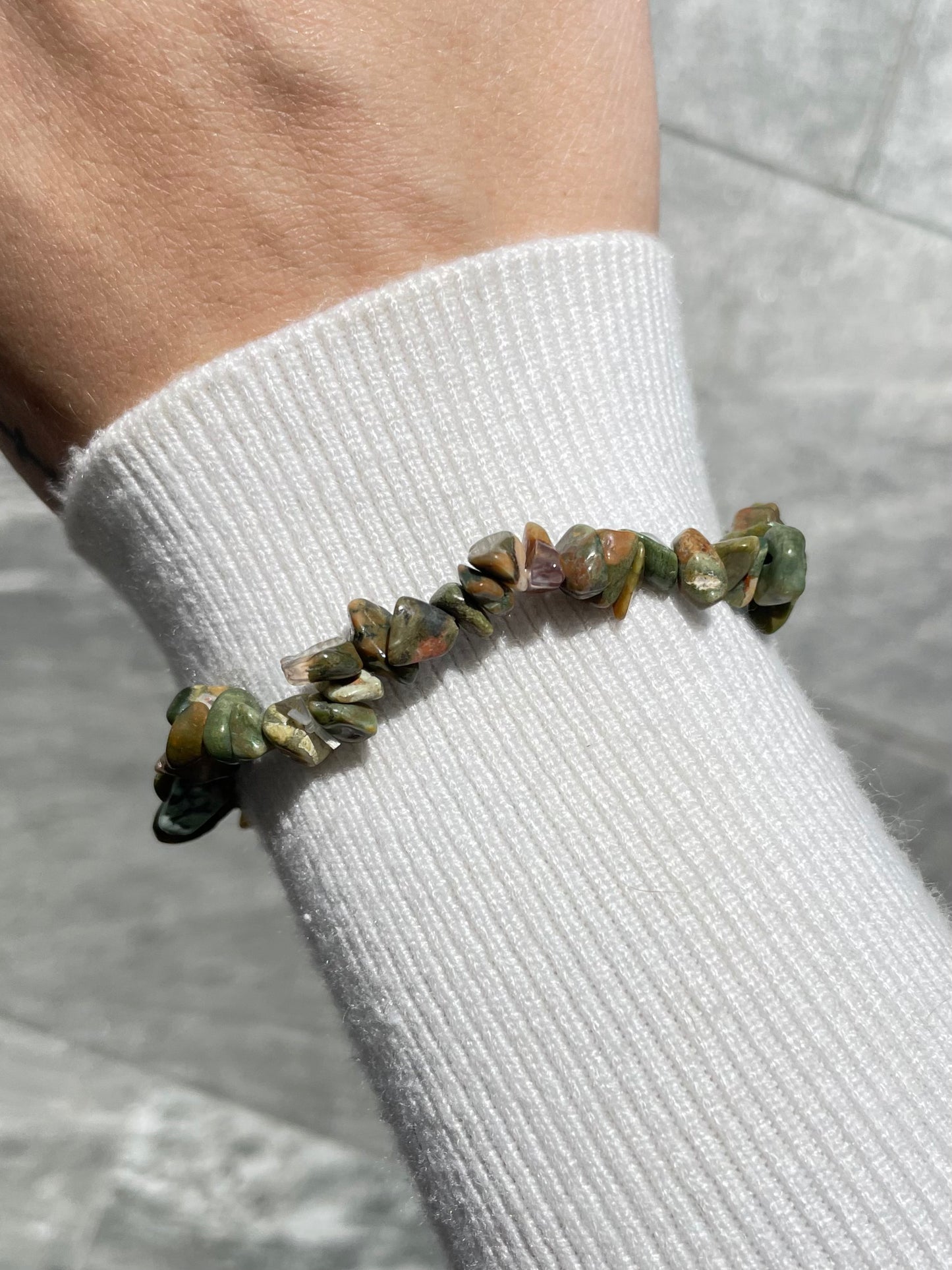 Rain Forest Jasper Chip Bracelet