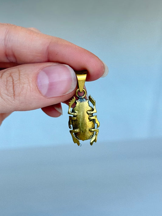 Scarab Pendant ( Brass ) Colored