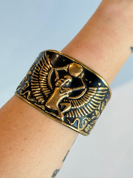 Egyptian Cuff ( Brass ) Black