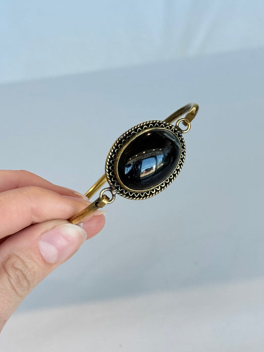 Protection Egyptian Agate Bracelet ( Brass )