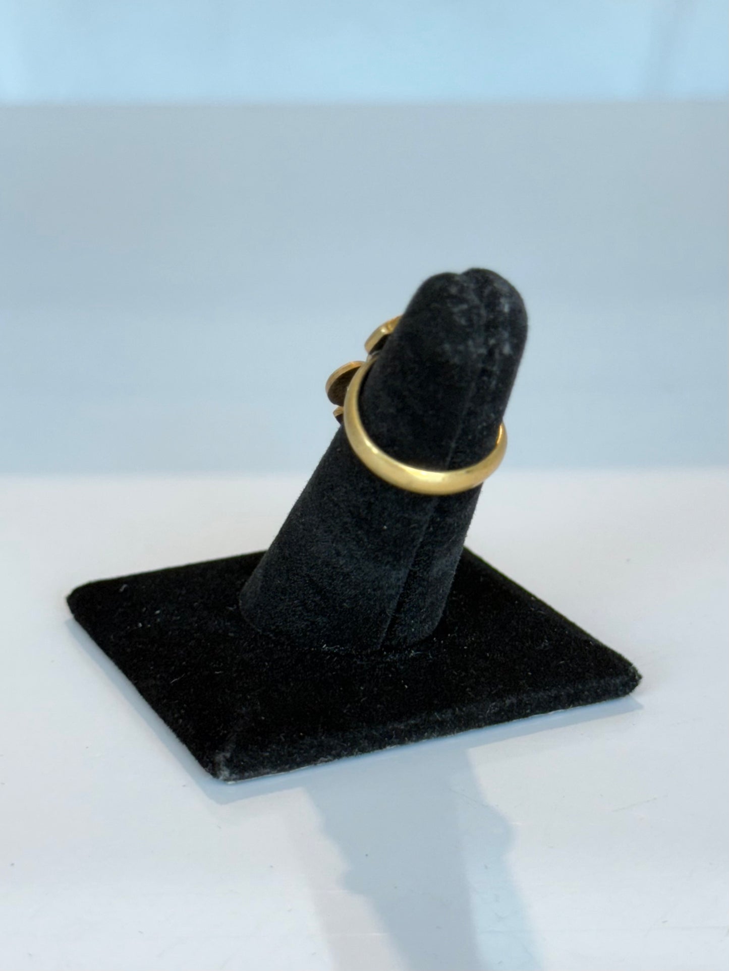 Ankh and Ojo de Horus Ring ( Adjustable Size ) Brass