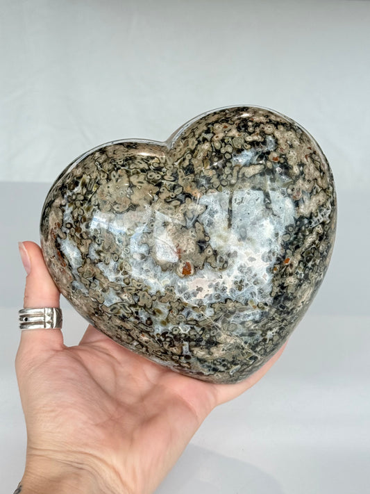 Ocean Jasper Heart ( Madagascar )