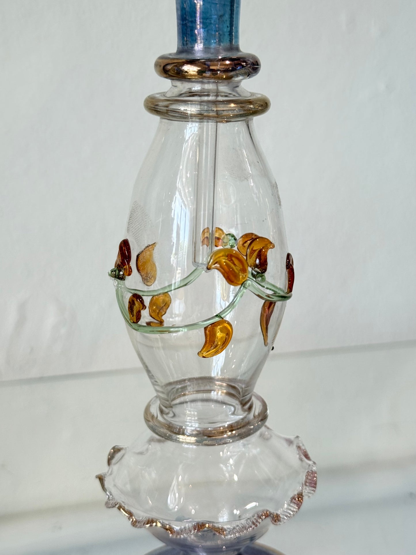 Egyptian Hand-Blown Glass Bottle