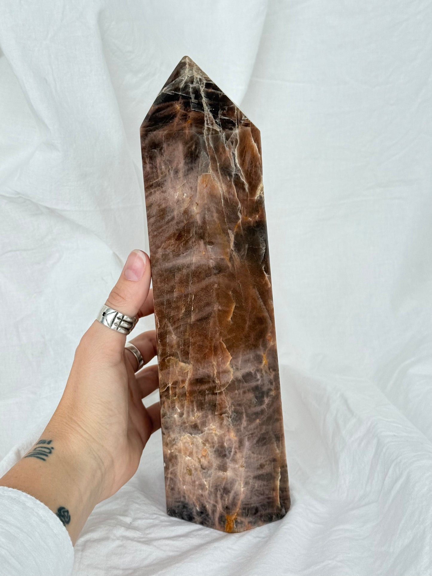 Grey Moonstone Obelisk ( Madagascar )