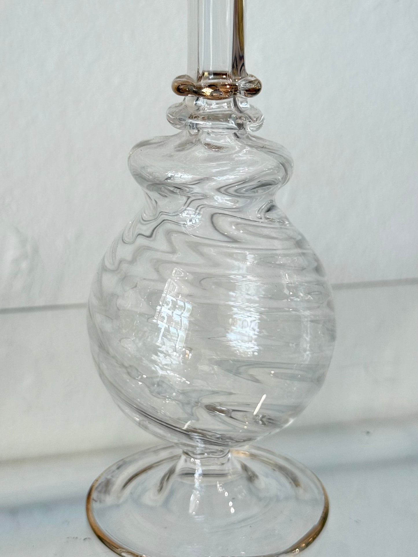 Egyptian Hand-Blown Glass Bottle