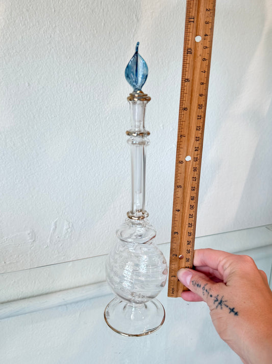 Egyptian Hand-Blown Glass Bottle