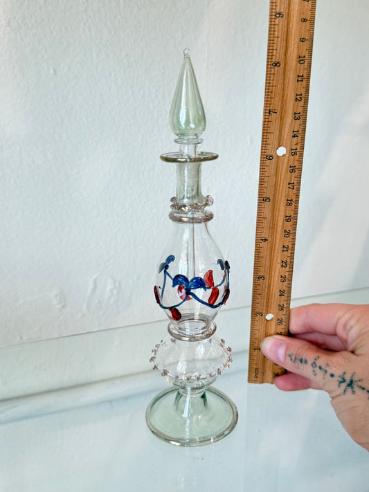 Egyptian Hand-Blown Glass Bottle