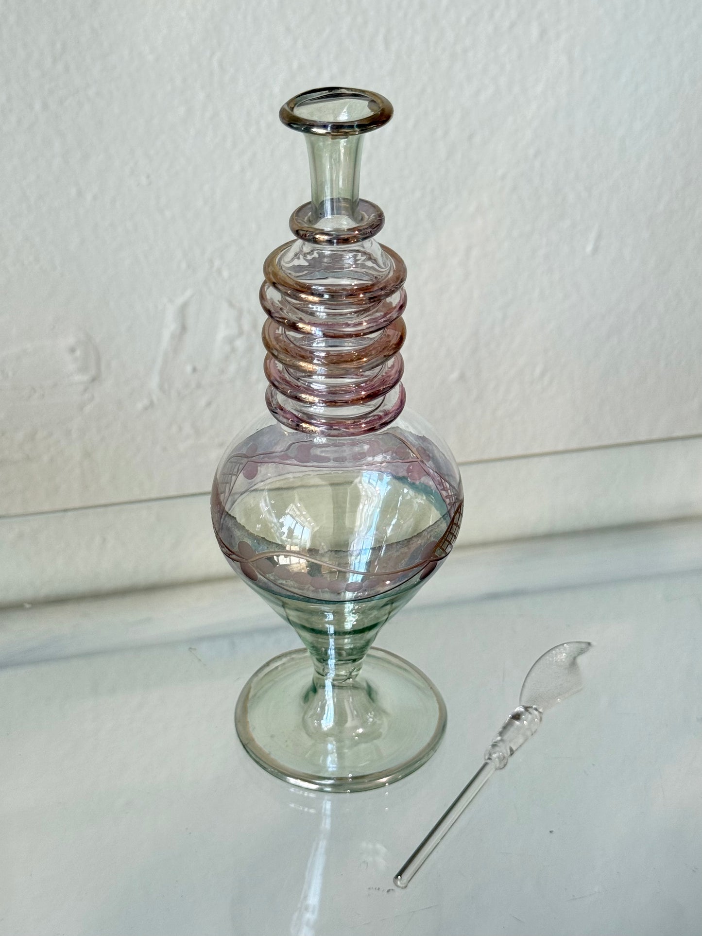 Egyptian Hand-Blown Glass Bottle