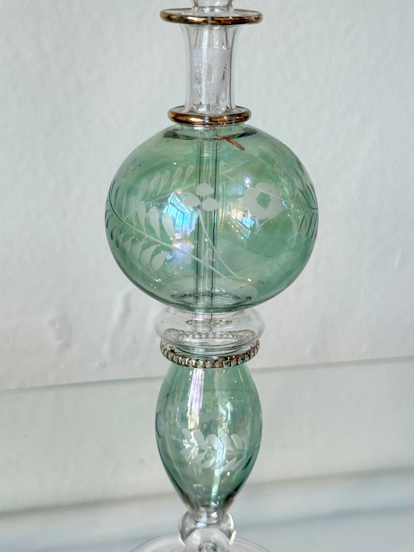 Egyptian Hand-Blown Glass Bottle