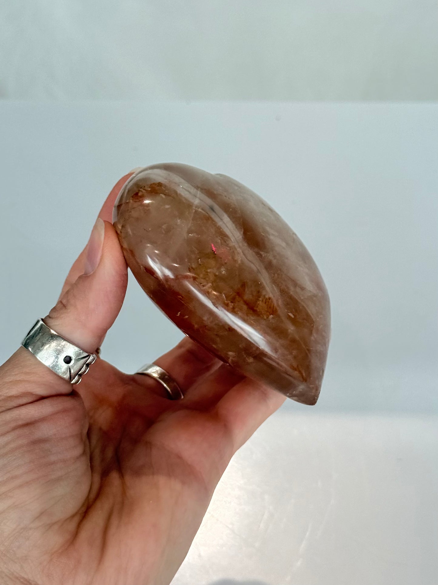 Hematoid Quartz Heart ( Madagascar )