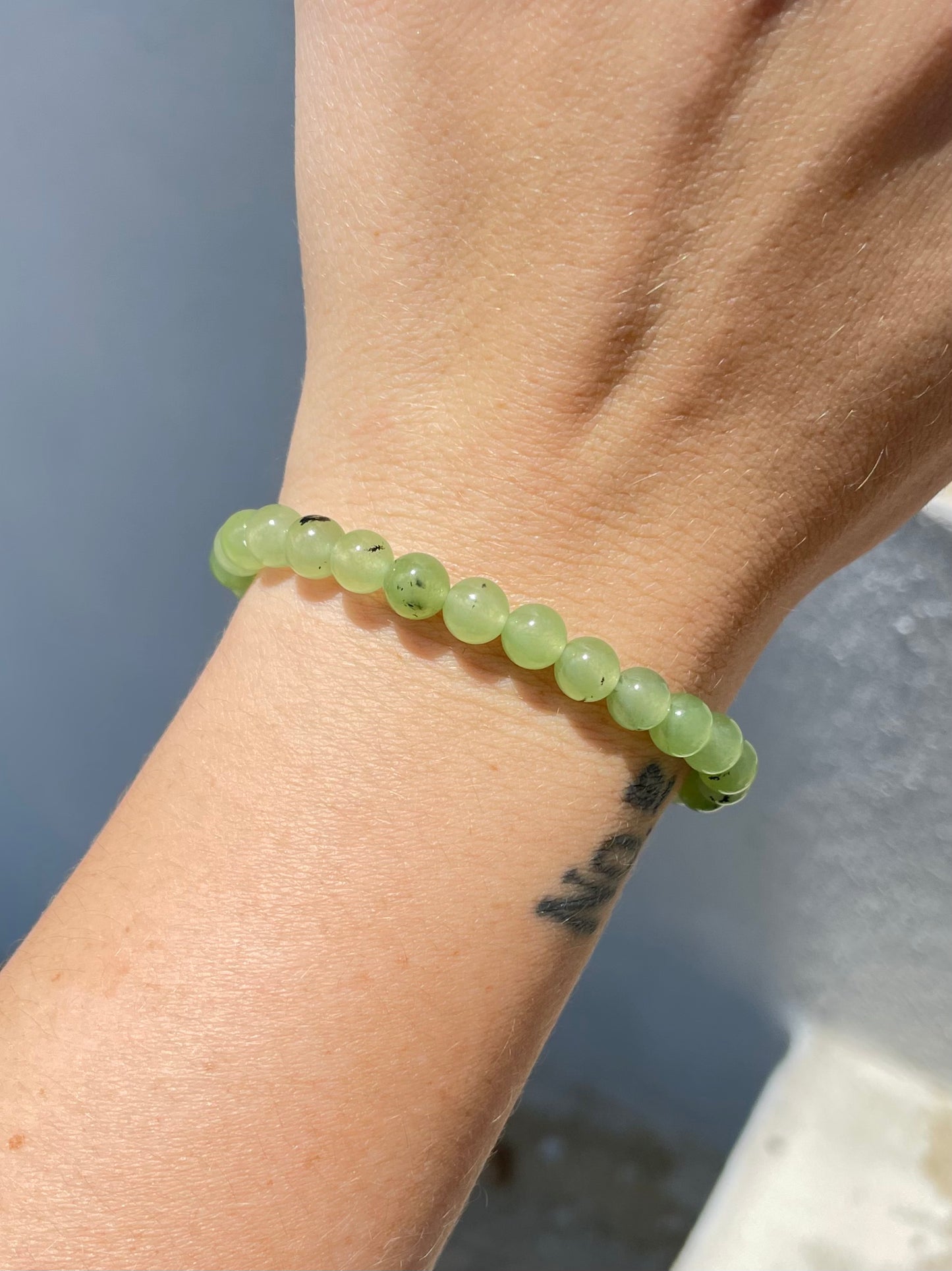 Prehnite 6mm Bracelet