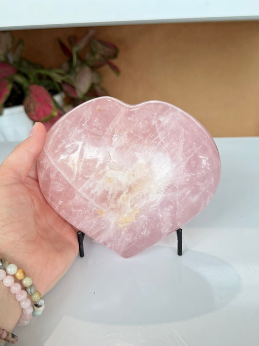 Rose Quartz Puffy Heart | Corazón Puffy de Cuarzo Rosado