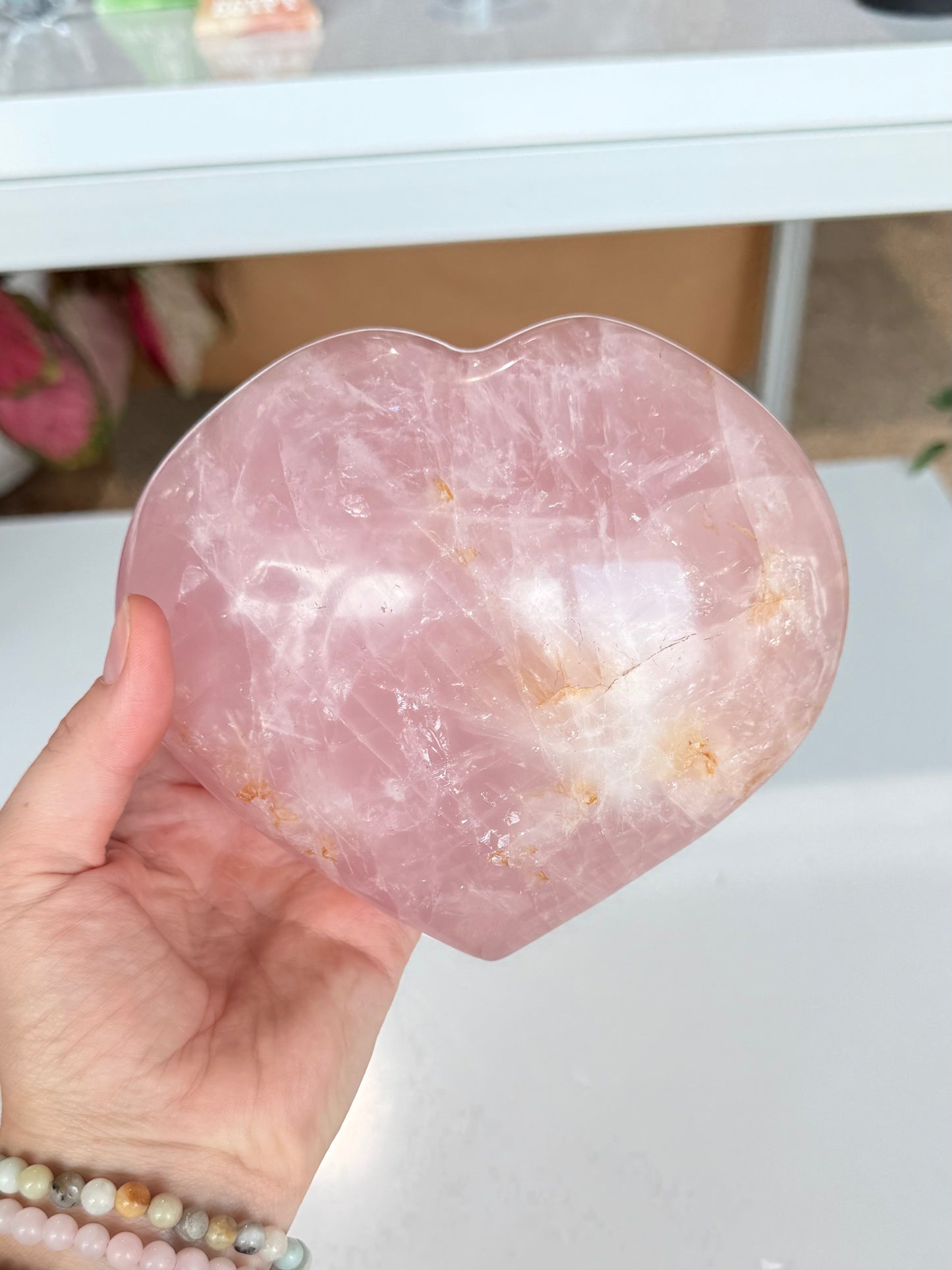 Rose Quartz Puffy Heart | Corazón Puffy de Cuarzo Rosado