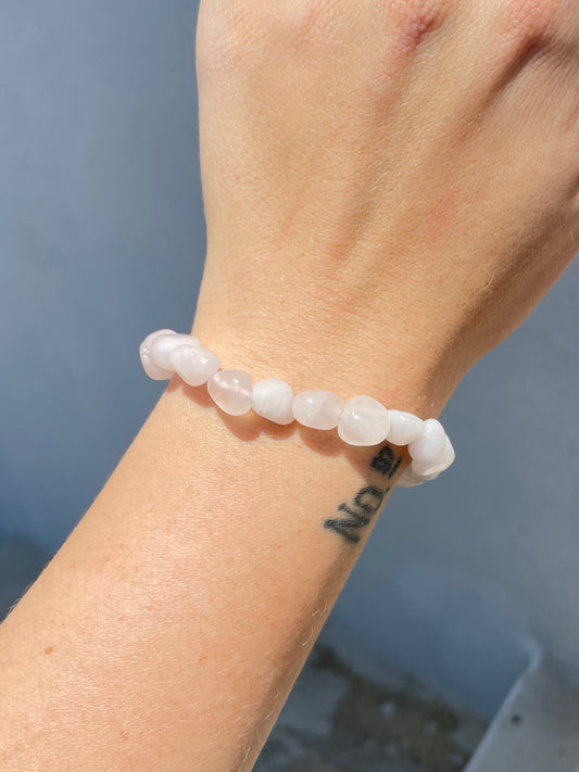 Rose Quartz Freeform Bracelet