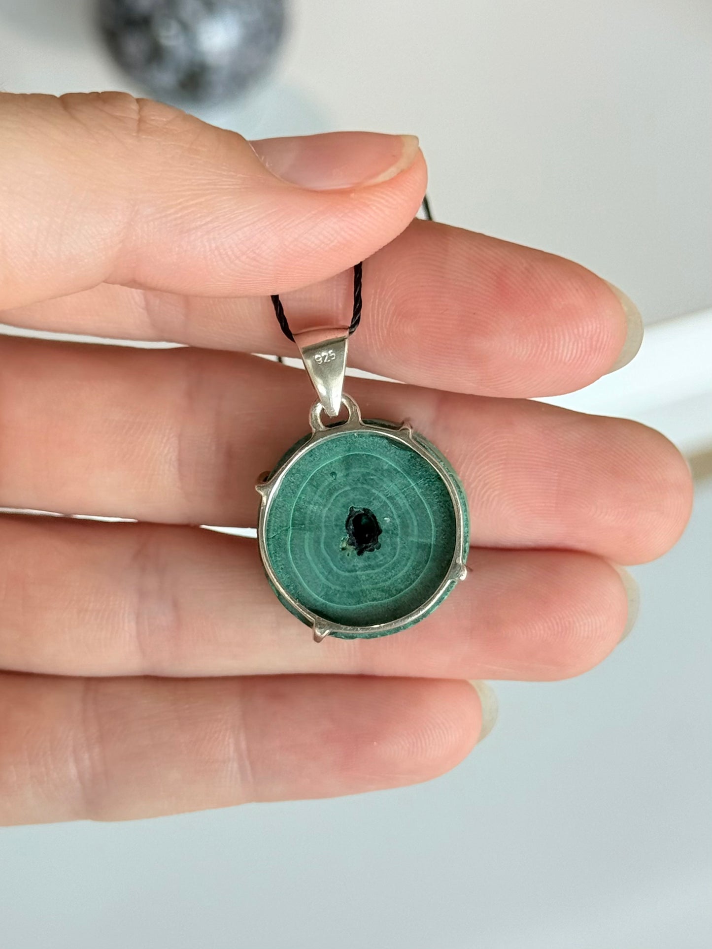 Sterling Silver Malachite Pendant | Pendant de Malaquita en Plata 925