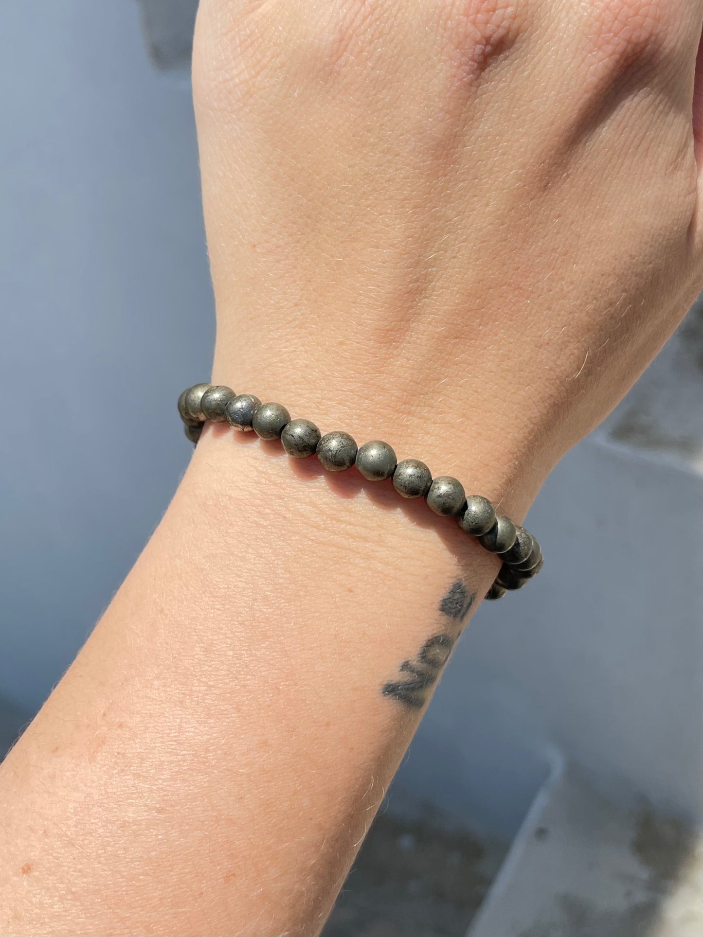 Pyrite 6mm Bracelet