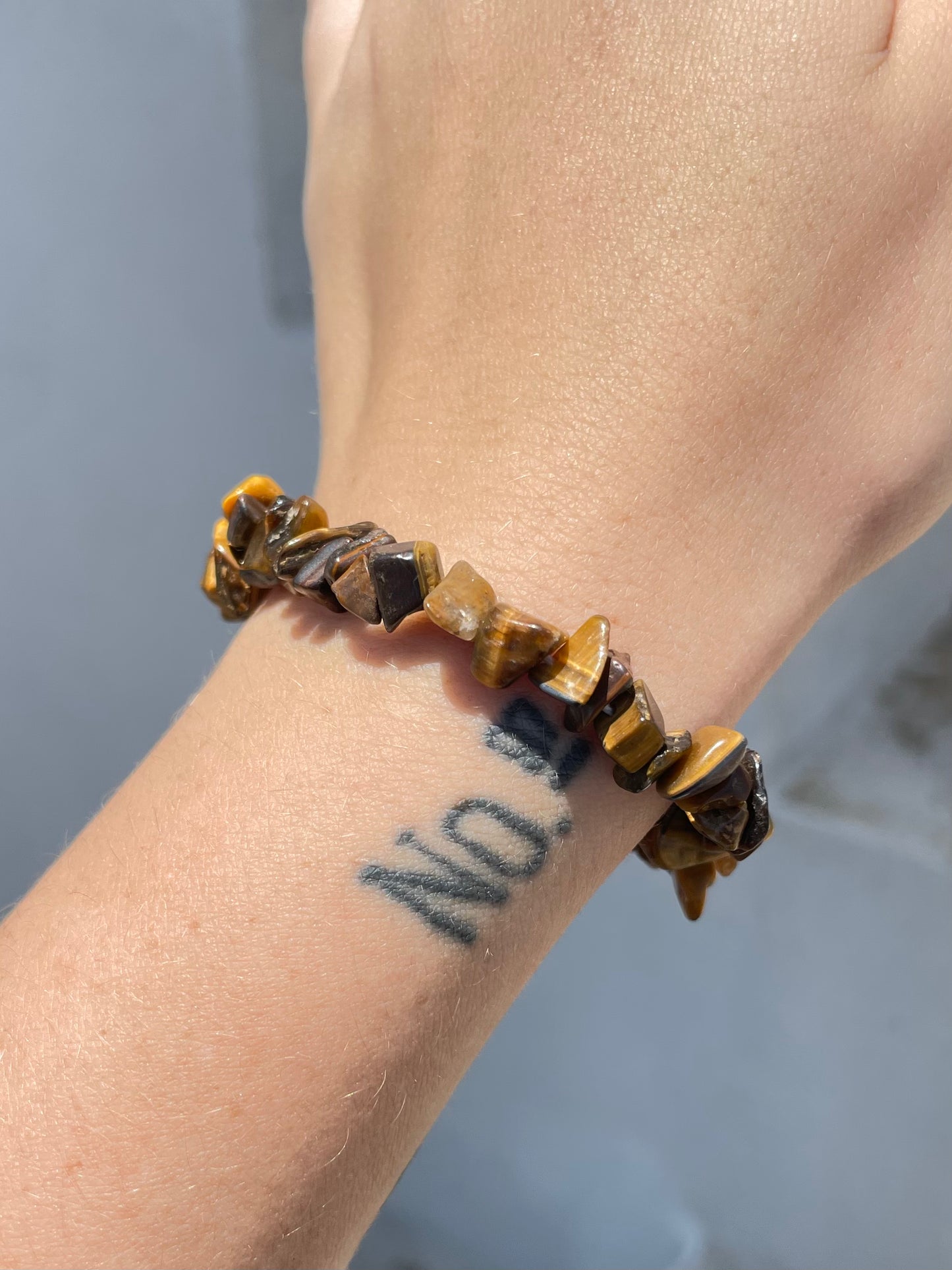 Yellow Tiger Eye Chip Bracelet