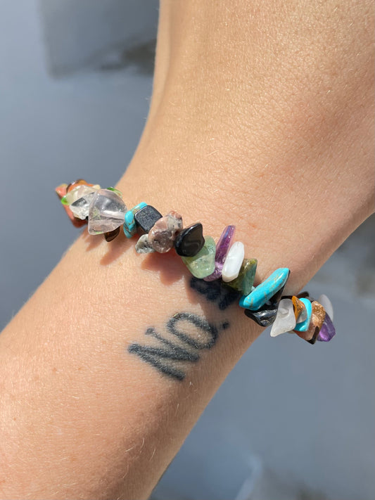Multi Stone Chip Bracelet