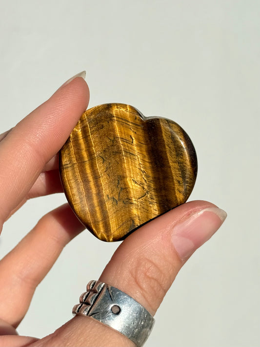 Tiger Eye Heart - Worry Stone