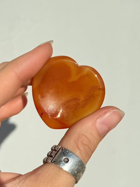 Carnelian Heart - Worry Stone