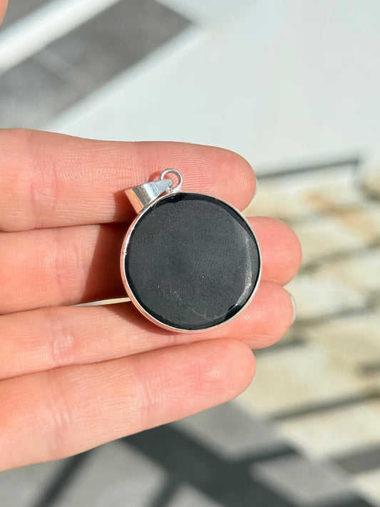 Rainbow Obsidian Pendant ( Indian Silver )