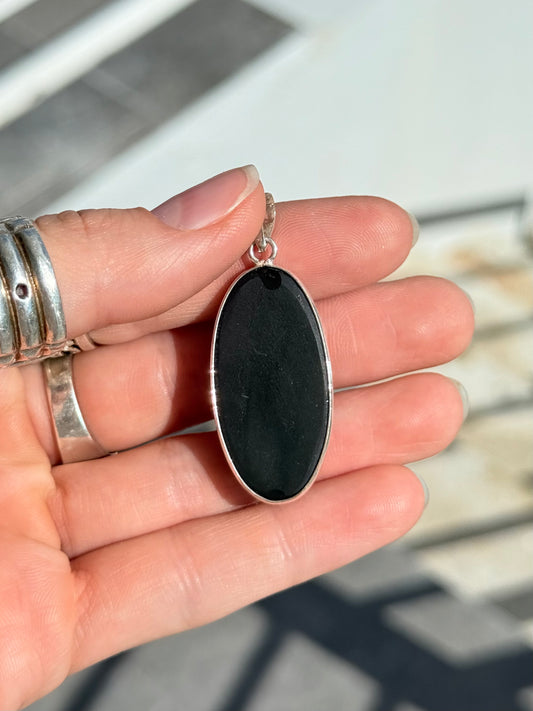 Rainbow Obsidian Pendant ( Indian Silver )