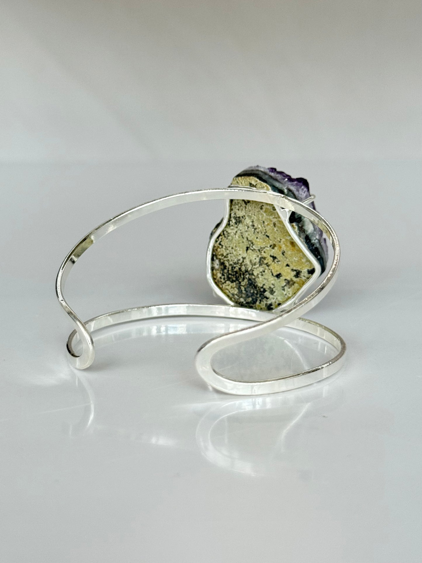 Brazilian Amethyst Druzy Cuff Bracelet