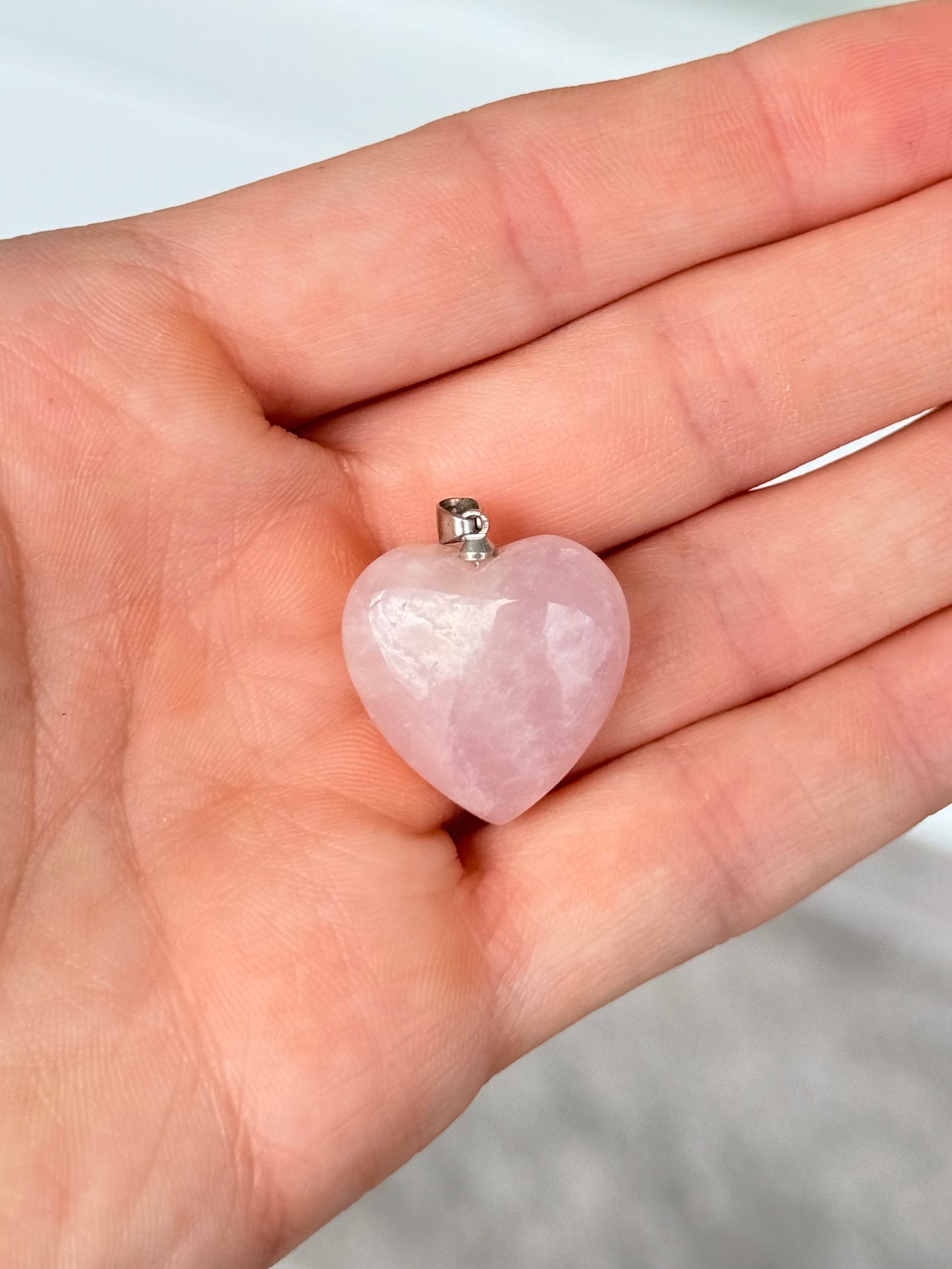 Rose Quartz Heart Pendant