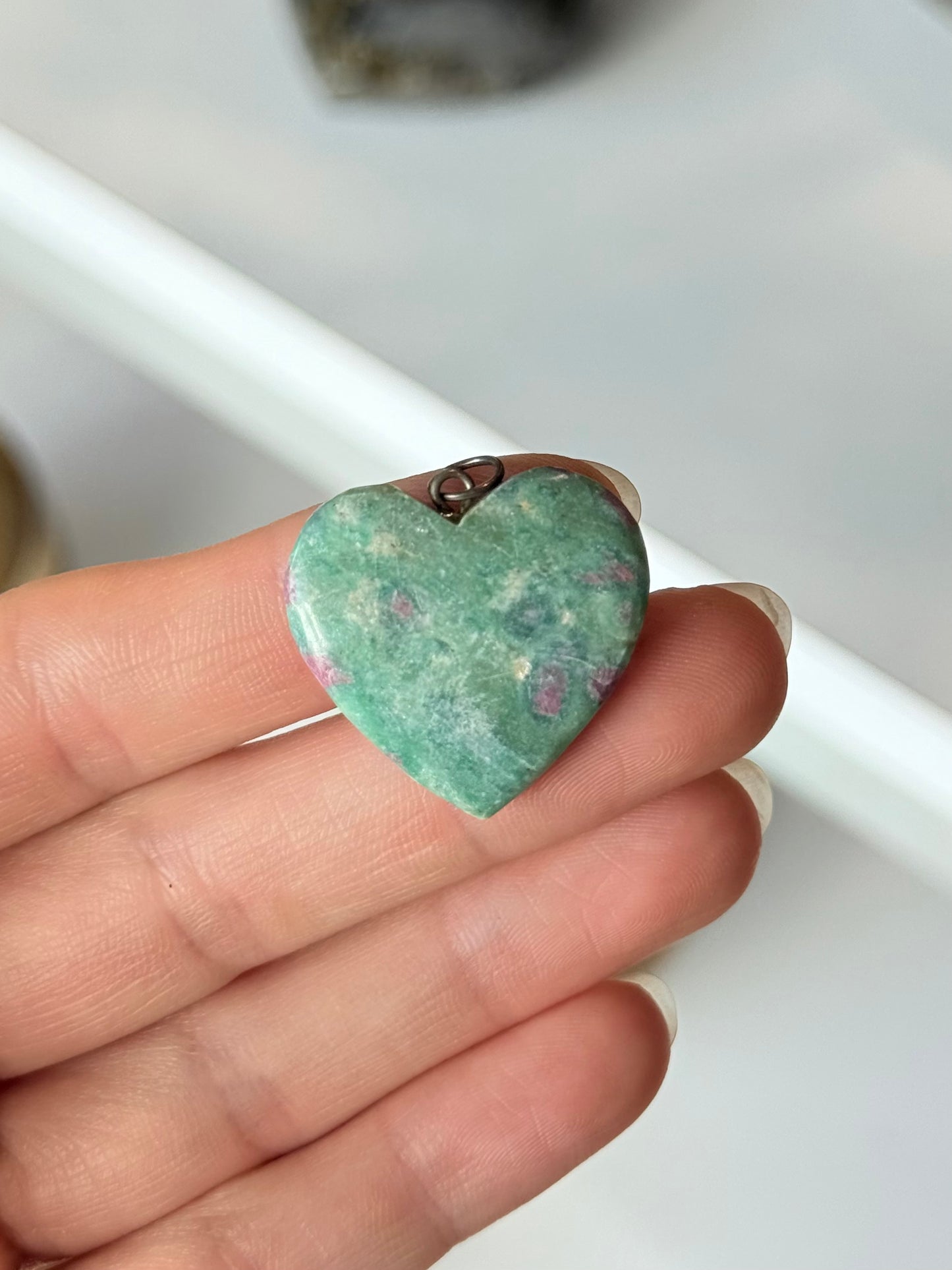 Ruby In Zoisite Heart Pendant