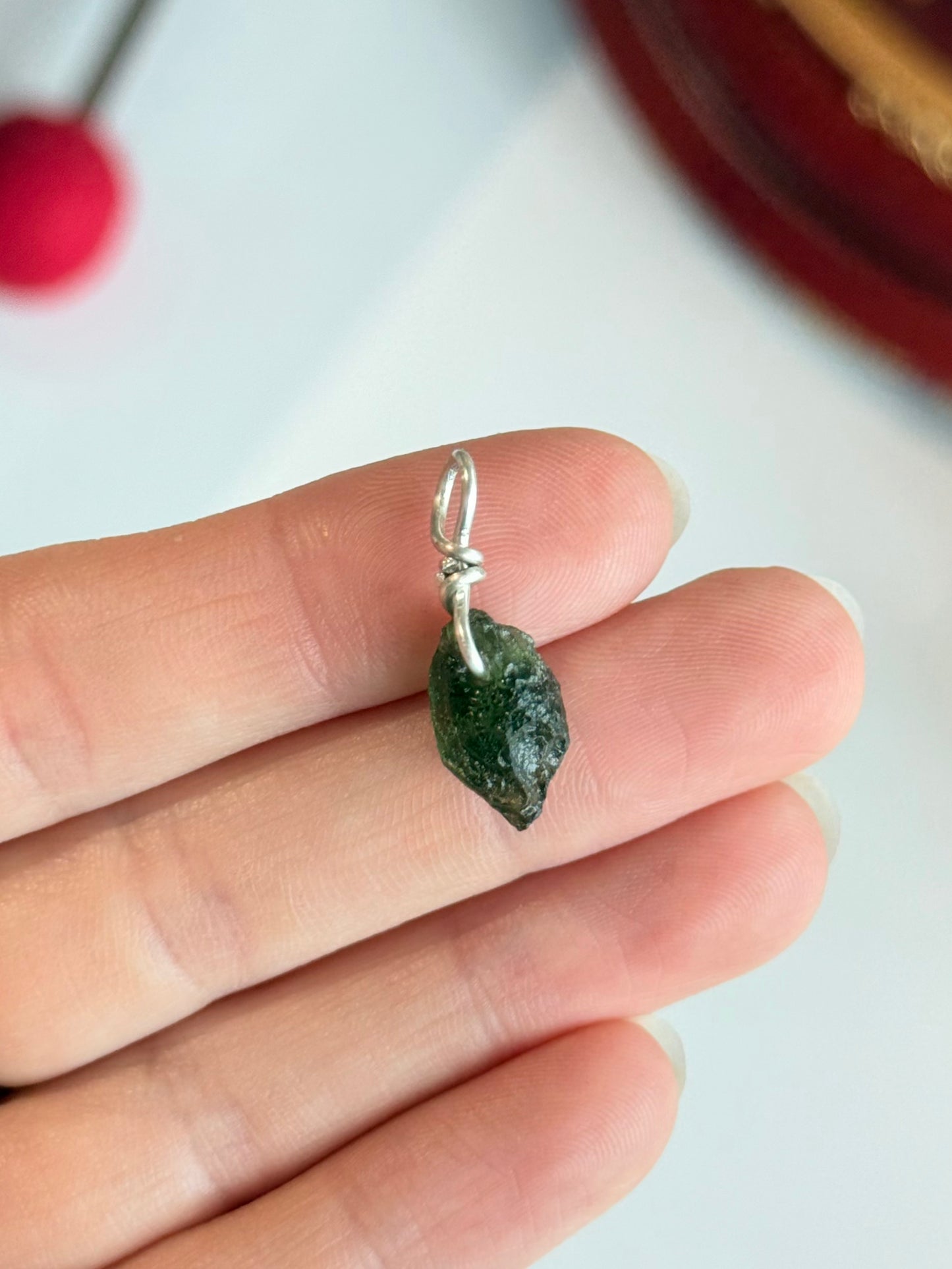 Moldavite Pendant ( Silver 925 Wire )