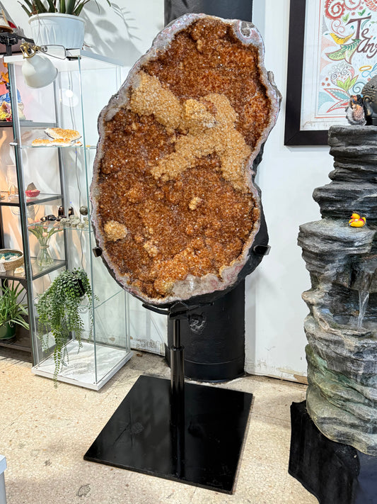 Citrine On Stand 6ft Tall ( Heat Treated )