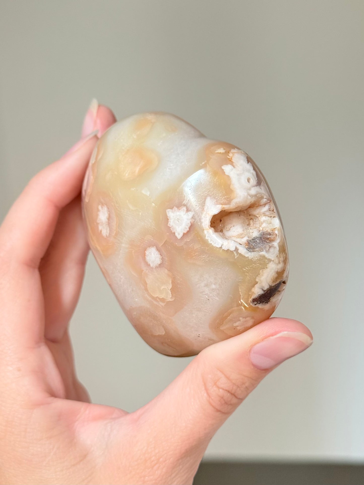Flower Agate Heart | Corazón de Ágata Flor