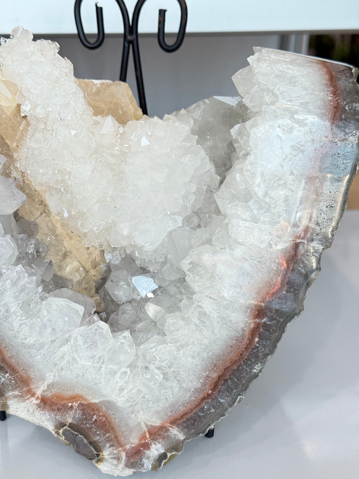 Clear Quartz With Calcite Inclusion