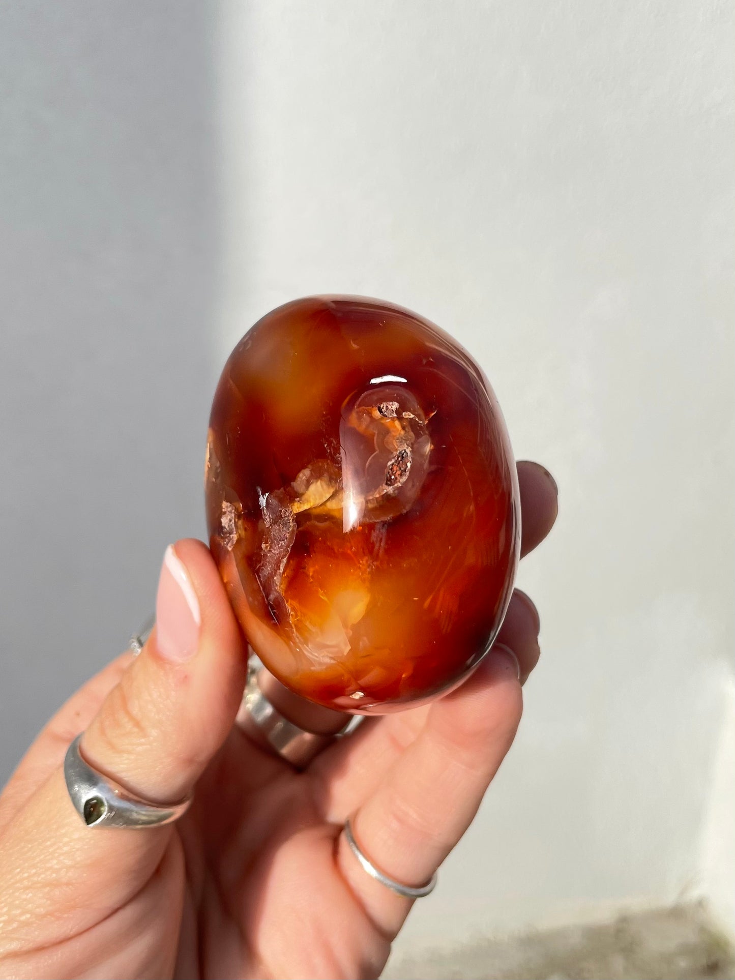 Carnelian Palm Stone ( Freeform )