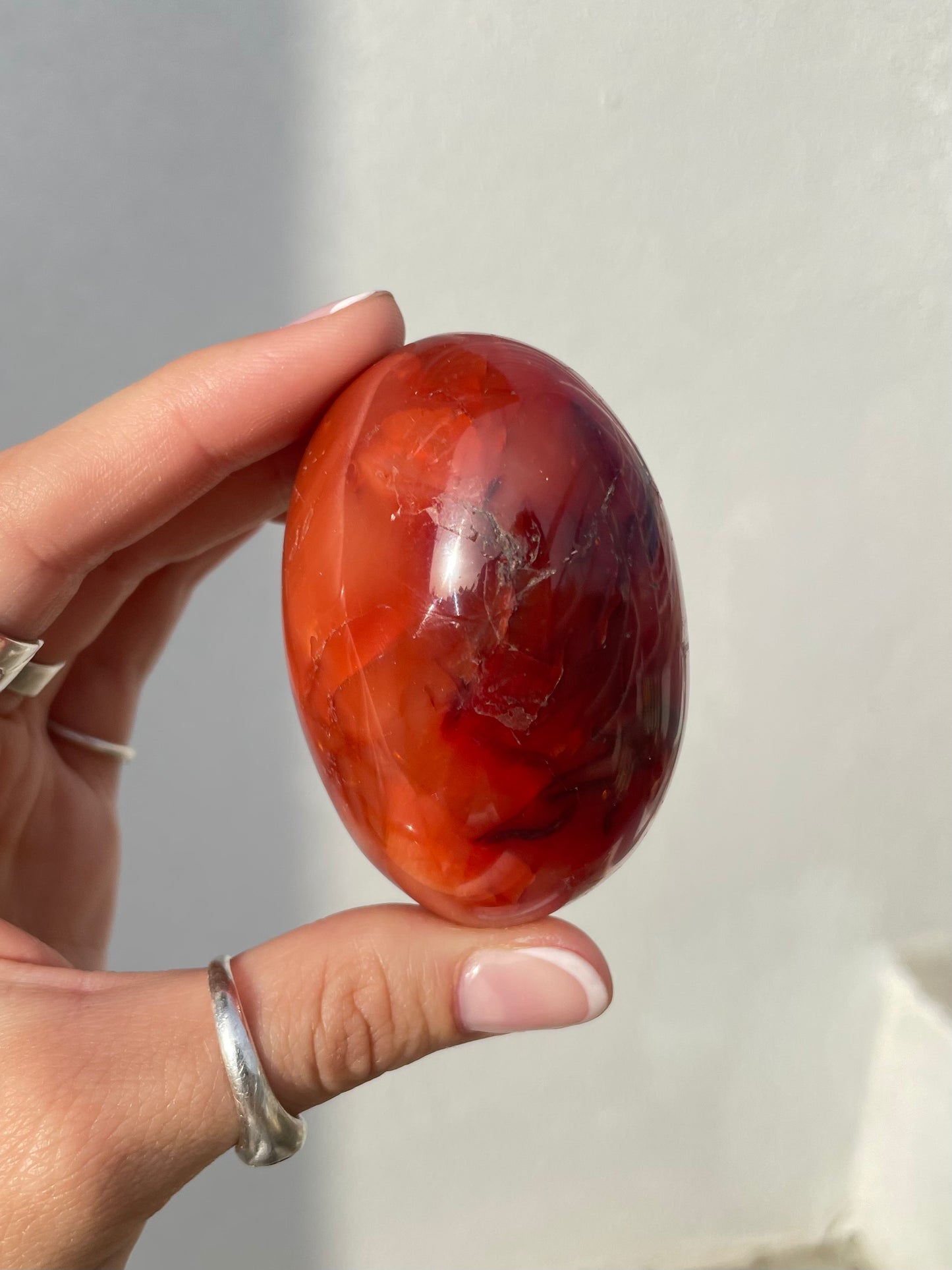 Carnelian Palm Stone ( Freeform )