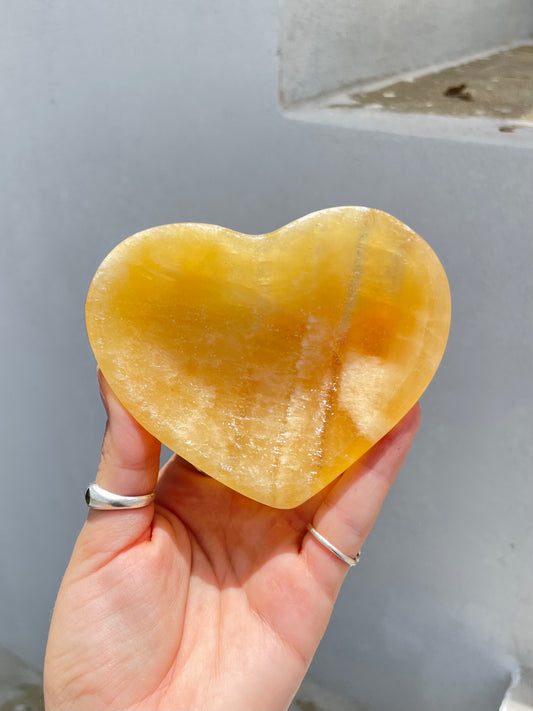 Orange Calcite Heart Bowl – Energy & Vitality