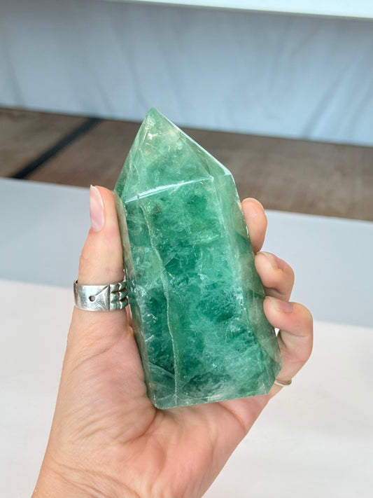 Green Fluorite Point