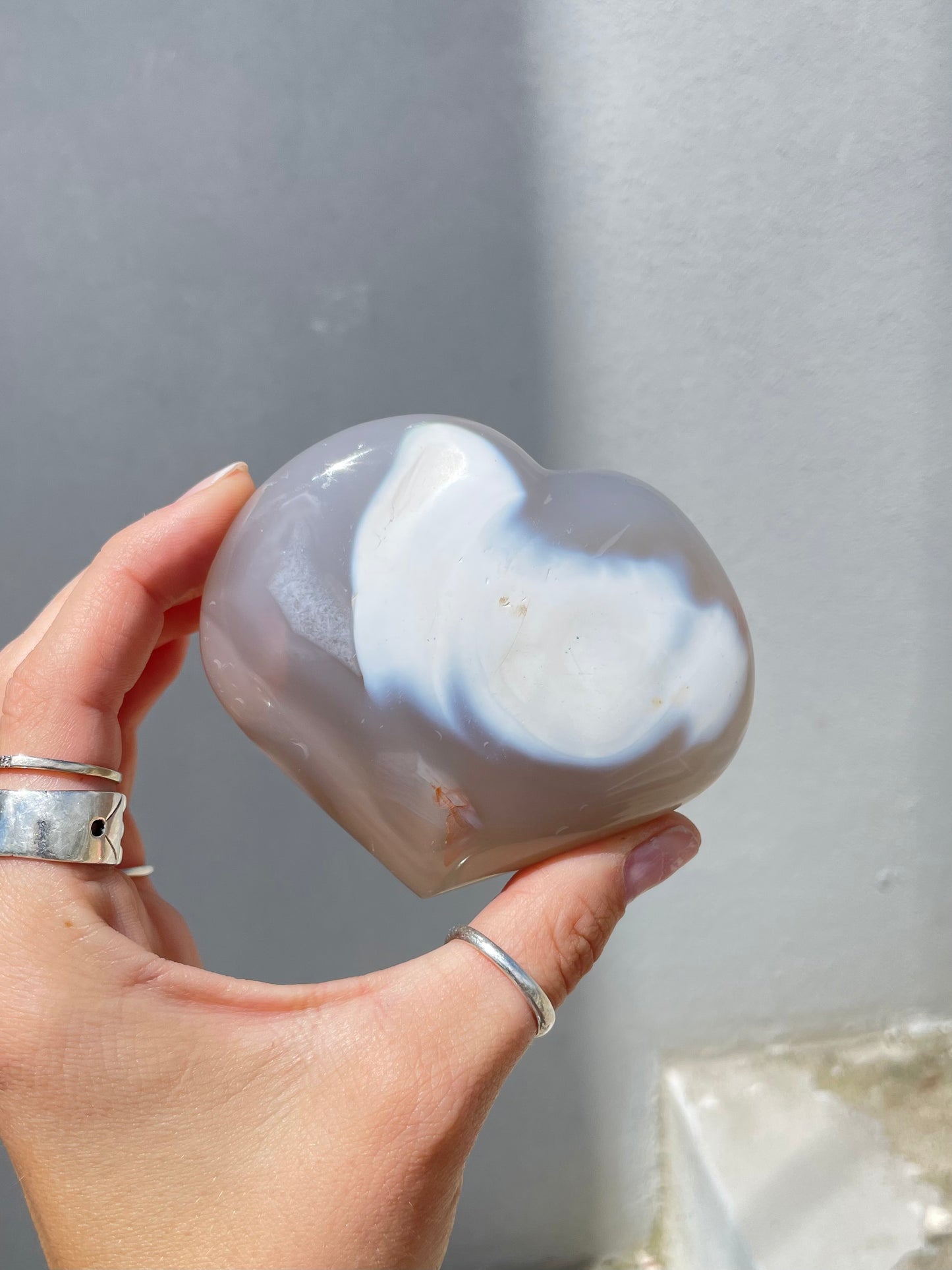 Orca Agate Heart