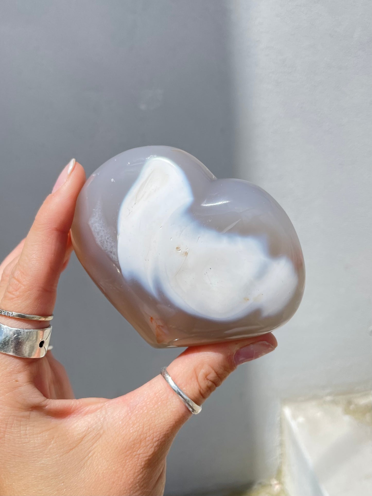 Orca Agate Heart