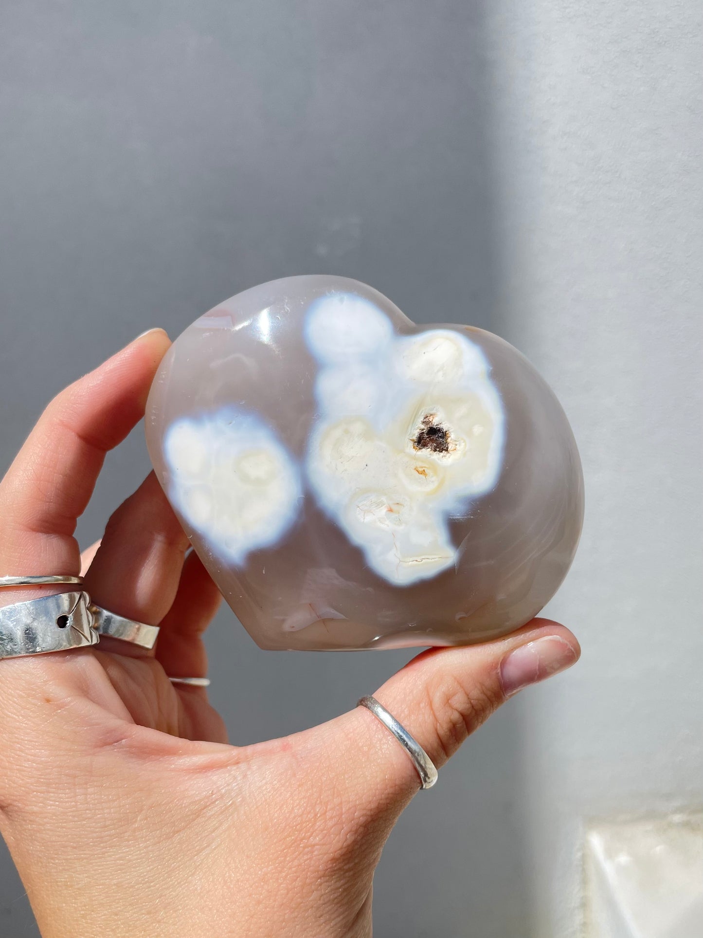 Orca Agate Heart