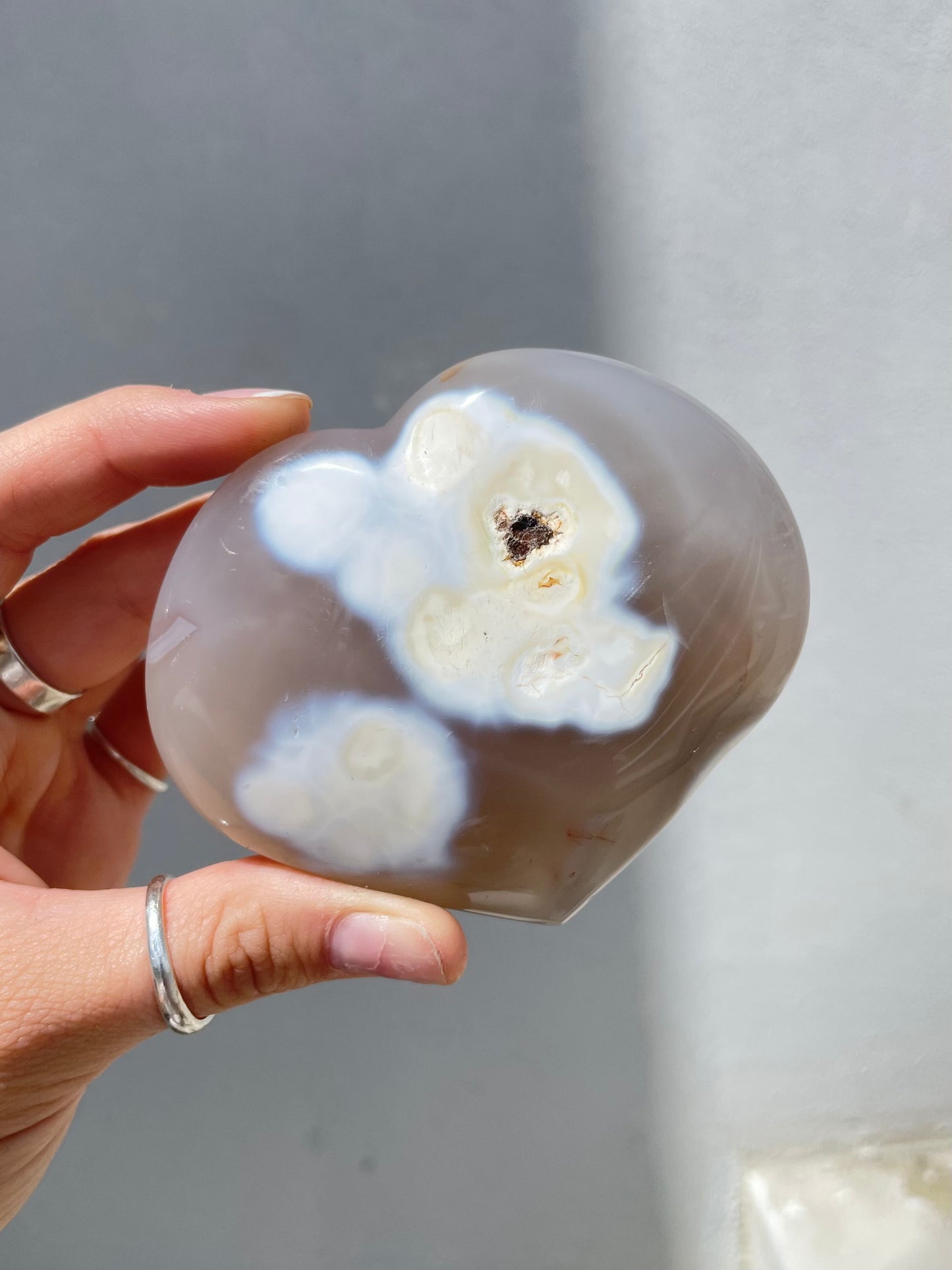 Orca Agate Heart