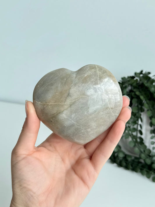 Green Moonstone Heart