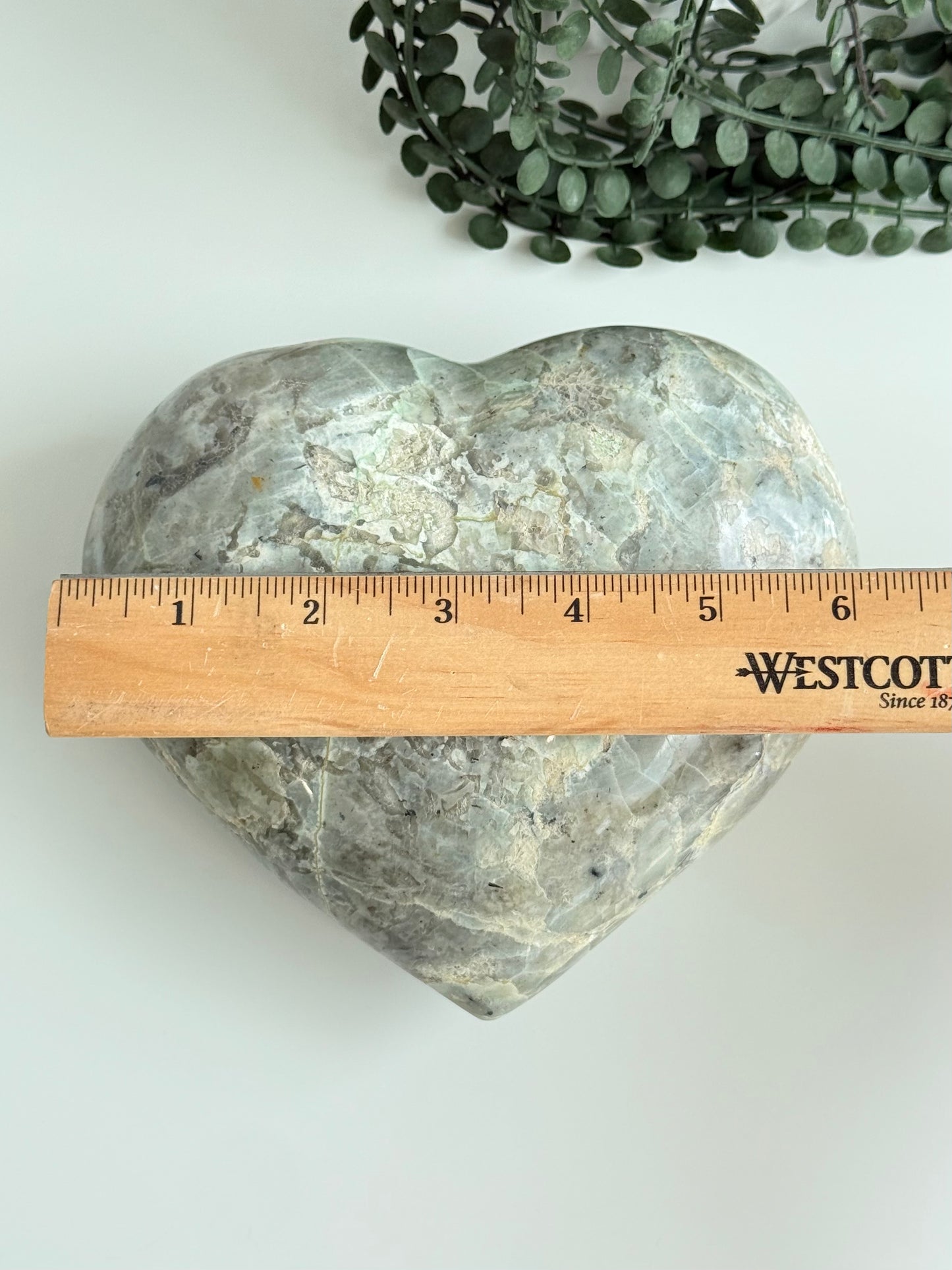 Green Moonstone Heart