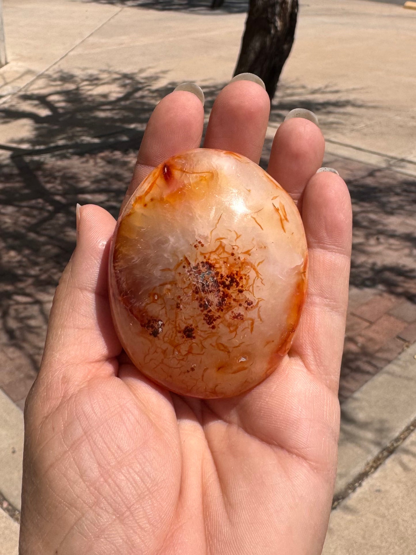 Palm Stone Cornalina